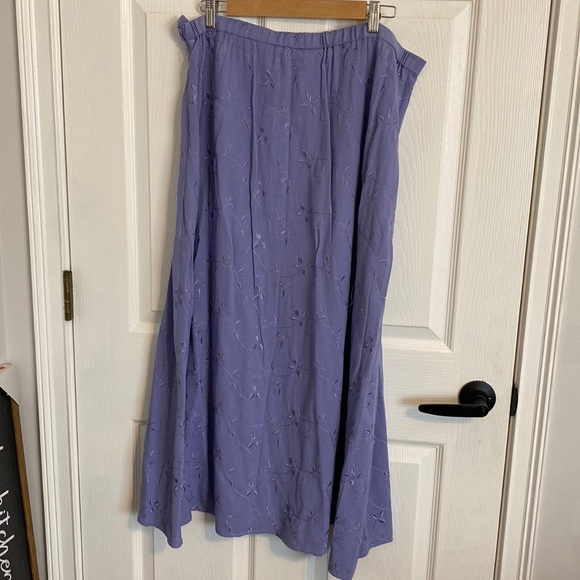 Coldwater Creek Lavender Skirt side zip, elastic waist, size XL GUC - Picture 2 of 11